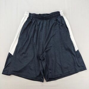Real Essentials Shorts Mens L Gray Basketball Athletic Activewear Side Stripe